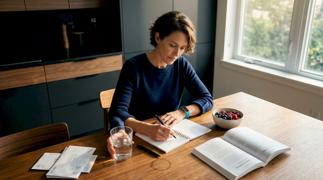 Woman planning daily brain health habits