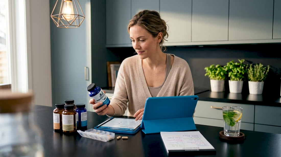 Nutritionist reviewing anti-inflammatory supplements