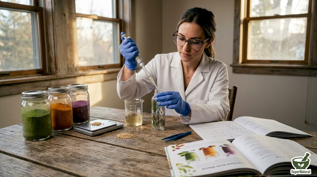 Scientist conducting supplement bioenhancement research