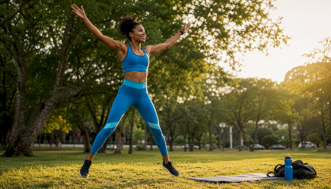 Woman exercising in home gym for ADHD motivation